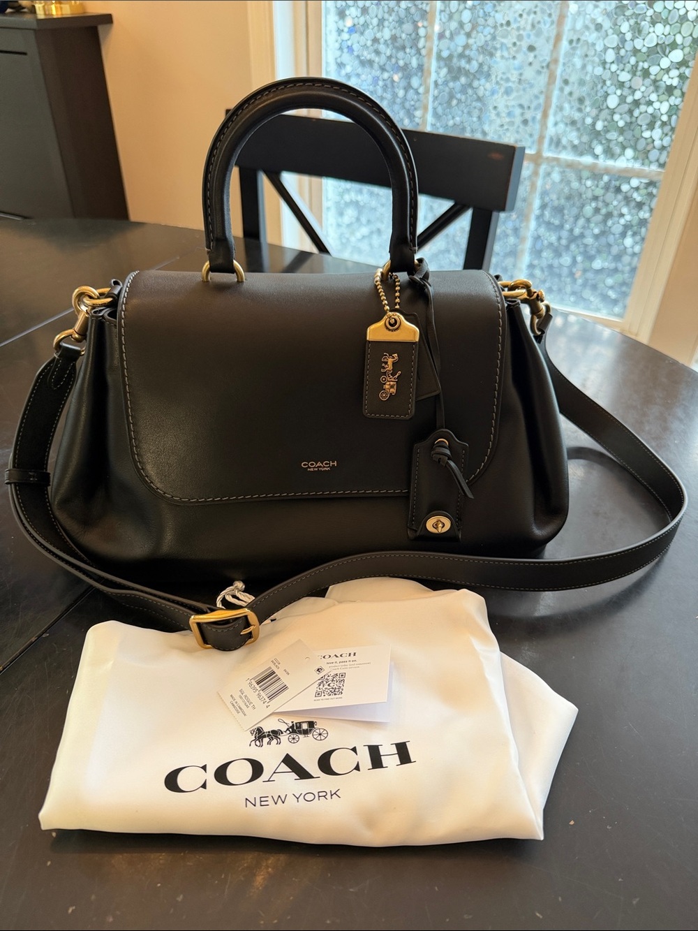 Coach Black Slouchy Rogue Top Handle Bag CCC39 Satchel